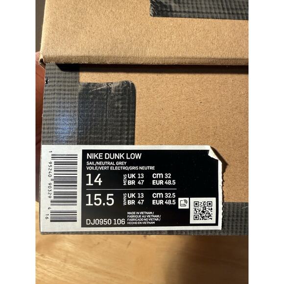 NIKE x OFF WHITE DUNK LOW LOT 14/50 SZ 14 BRAND NEW All OG main image 8